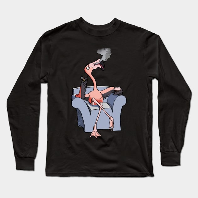Boston Legal Flamingo Alan Long Sleeve T-Shirt by DMBarnham